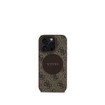 Guess Classic Circle iPhone 16 Pro Magsafe Uyumlu Kahverengi Telefon Kılıfı