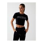 Guess Couture Aktif Boxy Fit T-Shirt, M, V3BI01K0232, Siyah, Kadın