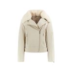 GUESS Darcey suni deri yakalı suni deri kadın ceketi W5BL35W2820 7628907817748 - S, Krem beyaz, S