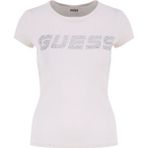 Guess Ekru Kadın Slim Fit Taşlı T-Shirt V5GI20J1314-G6K5 - Krem - XS
