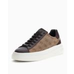 Guess Elba Monogram Baskılı Sneaker - Beige / Brown / 42