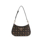 Guess Emelie Logolu Üstten Fermuarlı Kadın Kahverengi Omuz Çantası Hwgp9928180-Esl