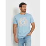 Guess Erkek Açık Mavi Baskılı Bisiklet Yaka Pamuklu Kısa Kollu T-Shirt M4GI22K8FQ4 - XL