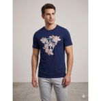 Guess Erkek Baskılı Kısa Kollu Bisiklet Yaka T-Shirt M4GI11I3Z14 - Lacivert
