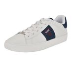 GUESS Erkek Bertell Sneaker, Beyaz/Denim Multi 142, 11