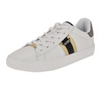 GUESS Erkek Bertell Sneaker, Beyaz/Metalik Multi 141, 11