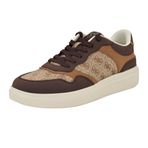 GUESS Erkek Carmino Sneaker, Kahverengi Logo Multi 210, 7