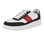 GUESS Erkek Chaze Sneaker, Siyah/Beyaz/Kırmızı 001, 11.5