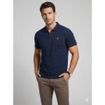 Guess Erkek Fermuar Detaylı Polo Yaka Kısa Kollu T-Shirt M4YR00Z3DM0 - Lacivert - XS
