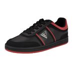 GUESS Erkek Lasen Sneaker, Siyah/Kırmızı 001, 11
