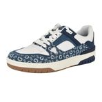 GUESS Erkek Nadine Sneaker, Beyaz/Denim Multi 140, 10.5