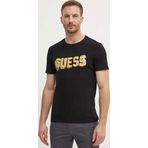 Guess Erkek Siyah Önü Logolu T-Shirt