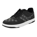 GUESS Erkek Tryon Sneaker, Siyah/Gümüş Logo Multi 003, 10.5