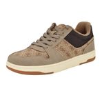 GUESS Erkek Tryon Sneaker, Taupe Logo Multi 240, 12