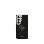 Guess Galaxy S26 Ultra Grained 4g Siyah Metal Logolu Magsafe Uyumlu Telefon Kılıfı