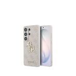 Guess Galaxy S26 Ultra Pembe Metal Logolu Pu Deri Telefon Kılıfı