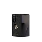 Guess Galaxy Z Fold 7 PU Deri Metal Logolu Siyah Telefon Kılıfı