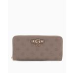 Guess Gerty Slg Large Zip Around Cüzdan - Dark Taupe
