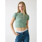 Guess Gj Kısa Kollu Bisiklet Yaka Baby Baker Kadın Yeşil Crop W6rı15j1314-G8fd