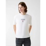 Guess Gj Kısa Kollu Büyük Beden Baker Logolu Erkek Beyaz T-Shirt M6rı45k8hm0-G046