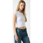 Guess GJ Kısa Kollu Reglan Yıldızlı Baby Kadın Beyaz T-shirt W6RI21J1314-G011