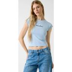 Guess GJ Kısa Kollu Reglan Yıldızlı Baby Kadın Mavi T-shirt W6RI21J1314-G7O3