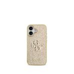 Guess Glitter iPhone 17 4G Logolu Altın Telefon Kılıfı