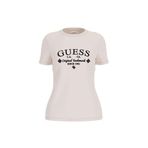 Guess Gloria Kadın T-Shirt, Regular Fit, Beyaz, XS