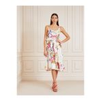Guess Glorious Kadın Keten Karışımlı Flare Fit Elbise