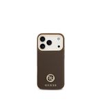 Guess Grained Serisi iPhone 17 Pro 4G Logolu Magsafe Uyumlu Telefon Kılıfı