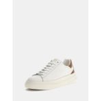 Guess Gues Deri Sneaker Logolu Ayakkabı FMPVIBLEA12 - Beyaz - Bej