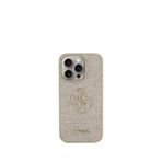 Guess Iphone 15 Pro Uyumlu Glitter 4g Altın Logolu Silikon Kılıf