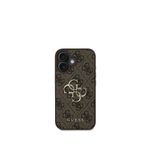 Guess iPhone 16 4G Logolu Uyumlu Kahverengi Telefon Kılıfı