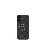 Guess iPhone 16 4G Logolu Uyumlu Siyah Telefon Kılıfı