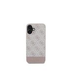 Guess iPhone 16 Plus Şerit Logolu Pembe Telefon Kılıfı