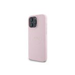 Guess İphone 16 Pro Max Kılıf Lisanslı Magsafe Şarj Özellikli Yazı Logolu Grained Pembe