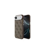 Guess iPhone 17 Air 4G Desenli Klasik Yazı Logolu Magsafe Uyumlu Kahverengi Telefon Kılıfı