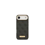 Guess iPhone 17 Air 4G Serisi Metal Plakalı Klasik Logolu Magsafe Uyumlu Siyah Telefon Kılıfı