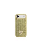 Guess iPhone 17 Air Altın Taşlı Üçgen Logolu Gold Telefon Kılıfı