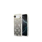 Guess iPhone 17 Air Simli Peony Desenli Magsafe Uyumlu Şeffaf Telefon Kılıfı
