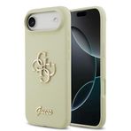 Guess İphone 17 Air Uyumlu Kılıf Orjinal Lisanslı Grained Yazı Logolu Kapak Yeşil