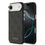 Guess İphone 17 Air Uyumlu Kılıf Orjinal Lisanslı M-Safe Özellikli 4G Klasik Yazı Logolu Kapak Siyah