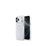 Guess iPhone 17 Pro Max IML Baskılı Üçgen Logolu Metal Kamera Çerçeveli Magsafe Uyumlu Şeffaf Telefon Kılıfı