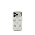 Guess iPhone 17 Pro Max Simli Aynalı Metal Kamera Çerçeveli Magsafe Uyumlu Gümüş Gri Telefon Kılıfı