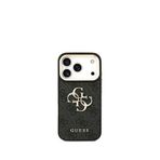 Guess iPhone 17 Pro Siyah Büyük 4G Metal Logolu Kalın Askılı Telefon Kılıfı