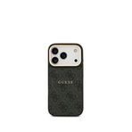Guess iPhone 17 Pro Siyah Magsafe Uyumlu Gold Logolu Telefon Kılıfı