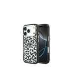 Guess Iphone 17 Pro Siyah Simli Leopar Desenli Magsafe Uyumlu Telefon Kılıfı
