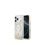 Guess iPhone 17 Pro Transparan Resin Bottom Magsafe Uyumlu Altın Telefon Kılıfı