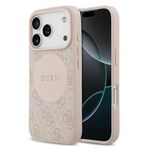Guess İphone 17 Pro Uyumlu Kılıf Lisanslı M-Safeli Yazı Logolu Circle Classic Kapak Pembe