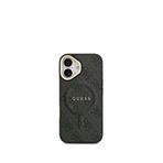 Guess iPhone 17 Siyah 4G Desenli PU Deri Gold Logolu Magsafe Uyumlu Telefon Kılıfı